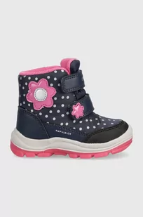 Geox buty zimowe dziecięce B363WB 0MNBC B FLANFIL B ABX kolor granatowy - Buty dla dziewczynek - miniaturka - grafika 1