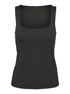 VERO MODA Damski top VMBIANCA SL Square Neck Top JRS NOOS, czarny, XS - Koszulki i topy damskie - miniaturka - grafika 1