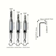 Inne - TEMU Zestaw 4 Sztuk Wiertła do Zawiasów z Stali Szybkotnącej - Precyzyjne Stolarstwo z Automatycznym Pozycjonowaniem, Wytrzymała Metalowa Konstrukcja - miniaturka - grafika 1