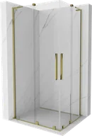 Kabiny prysznicowe - Mexen Velar L Duo kabina prysznicowa rozsuwana 100x90 cm, transparent, złota - 871-100-090-02-03-50 - miniaturka - grafika 1