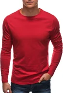 Bluzy męskie - Ombre bluza męska basic z długim rękawem wykonana w 100% z bawełny S-XXL L148, czerwony S - miniaturka - grafika 1