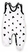 Śpiochy dla niemowląt - ŚPIOCHY Śpioszki ROZPINANE MYSZKA BIEL 68 KLEKLE - miniaturka - grafika 1