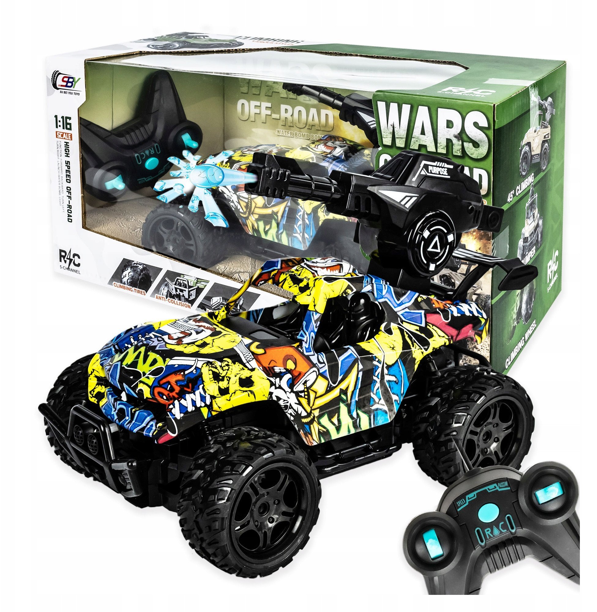 Auto Zdalnie Starowane Samochód Dla Dzieci Na Kulki Strzela Pociskami Pilot