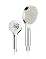 Słuchawki prysznicowe - Hansa Activejet - Głowica prysznicowa Digital 120, z wyświetlaczem elektronicznym, chrom/jasnoszary 84310180 - miniaturka - grafika 1