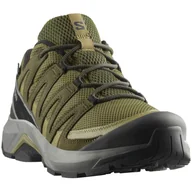 Buty trekkingowe męskie - Męskie buty turystyczne Salomon X-Adventure Recon Gore Tex Rozmiar butów (UE): 45 1/3 / Kolor: zielony - miniaturka - grafika 1