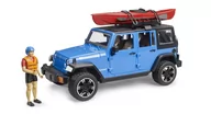 Samochody i pojazdy dla dzieci - Jeep Wrangler Unlimited Rubicon z kajakiem i figurka kajakarza - miniaturka - grafika 1