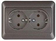 Gniazdka elektryczne - DOUBLE SCHUK SOCKET OUTL ANTRAC RP16-021 - miniaturka - grafika 1
