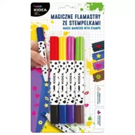 Zabawki kreatywne - Flamastry magiczne ze stempelkami 10szt KIDEA Derform - miniaturka - grafika 1