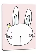 Obrazy i zdjęcia na płótnie - Królik scandi róż - obraz na płótnie Wymiar do wyboru: 61x91,5 cm - miniaturka - grafika 1