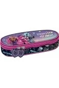 Podręczniki dla liceum - Piórnik saszetka owalna z klapką Monster High - miniaturka - grafika 1