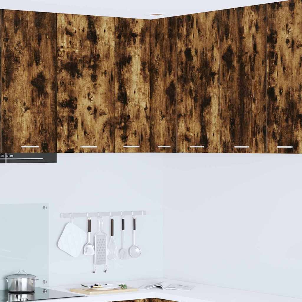 vidaXL vidaXL Szafka wisząca Wędzony dąb i biały 57 x 57 x 80 cm