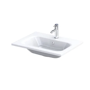 Umywalka meblowa Oristo Are 61x46 cm prostokątna biały połysk UME-AR-60-92 - Umywalki - miniaturka - grafika 1