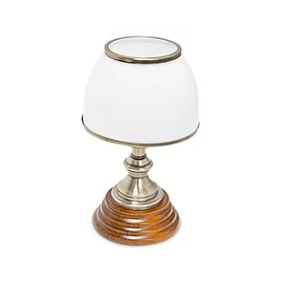 Relaxdays lampa stołowa drewniane stylu secesyjnym o Klosz szklany biały mosiężnymi 10018911 - Lampy stojące - miniaturka - grafika 1
