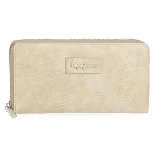 Pepe Jeans Jana Portfel z uchwytem na karty Beżowy 19,5 x 10 x 2 cm Poliester z Detalami ze sztucznej skóry by Joumma Bags, beż, Talla única, Portfel z uchwytem na karty - Portfele - miniaturka - grafika 1