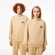 Bluzy męskie - Lacoste unisex bluza z bawełny organicznej ze stójką i zamkiem błyskawicznym - miniaturka - grafika 1