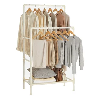 Stojący wieszak na ubrania biały 83 cm GLAMOUR - Wieszaki i stojaki - miniaturka - grafika 1