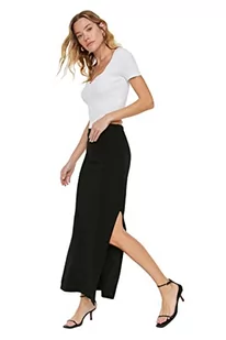 Trendyol Damska spódnica z dzianiny Maxi Bodycon Bodycon, Czarny, XS - Spódnice - miniaturka - grafika 1