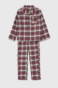 Piżamy dla dziewczynek - United Colors of Benetton piżama bawełniana dziecięca kolor bordowy wzorzysta - miniaturka - grafika 1