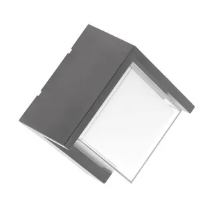 Oprawa elewacyjna kwadratowa LED CANTI II szara - Oprawy, klosze i abażury - miniaturka - grafika 1