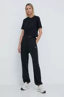 Spodnie damskie - Champion spodnie dresowe kolor czarny gładkie 117199 - miniaturka - grafika 1