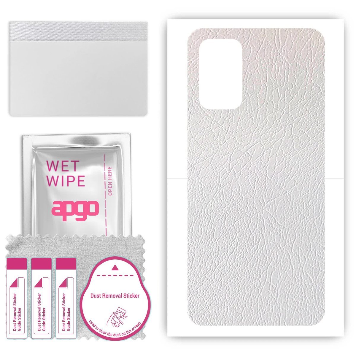 Folia naklejka skórka strukturalna na TYŁ do HTC Wildfire E Star - Skóra Biała - apgo SKINS