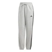 Spodnie rowerowe - adidas Kobiety ESSENTIALS 3-STRIPES FLEECE LOOSE PANTS, medium grey heather/black, M - miniaturka - grafika 1