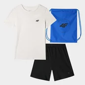 Dresy i komplety dla chłopców - Komplet chłopięcy, T-shirt, Szorty, Worek sportowy, mix, 4F - miniaturka - grafika 1