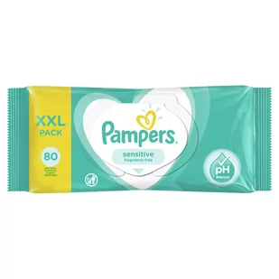 PAMPERS Chusteczki Sensitive 80szt 8001841041421 - Chusteczki nawilżane - miniaturka - grafika 1