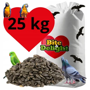 Czarny słonecznik ziarno dla ptaków do dokarmiania ptaków 25kg Bite Delight - Ziarna i nasiona roślin strączkowych Czarny słonecznik ziarno dla ptaków do dokarmiania ptaków 25kg Bite Delight - Ziarna i nasiona roślin strączkowych - miniaturka - grafika 1