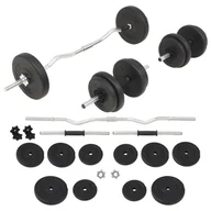 Hantle i ciężarki - Master vidaXL i hantle z zestawem obciążeń, 30 kg vidaXL - miniaturka - grafika 1