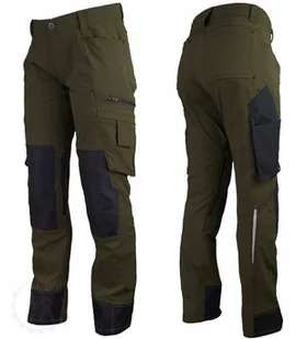 Spodnie bojówki męskie Outdoor lekkie Elastyczne robocze oliwa XL 52 - Spodnie męskie - miniaturka - grafika 1