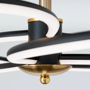ORION Sufitowa LED Charlotte 3 pierścienie czarna/złota - Lampy sufitowe - miniaturka - grafika 3