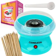 Inne urządzenia gastronomiczne - Maszyna do WATY CUKROWEJ przenośna maszynka wata cukrowa DOMOWA + patyczki NY-M500 niebieski - miniaturka - grafika 1