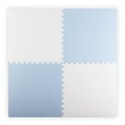 Maty piankowe - Mata piankowa Puzzle piankowe edukacyjna 60x60cm 4 sztuki, niebiesko-biała, Ricokids - miniaturka - grafika 1