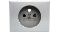 Gniazdka elektryczne - Hager Polo K.5 Płytka czołowa gniazda zu aluminium 3965757003 3965757003 - miniaturka - grafika 1