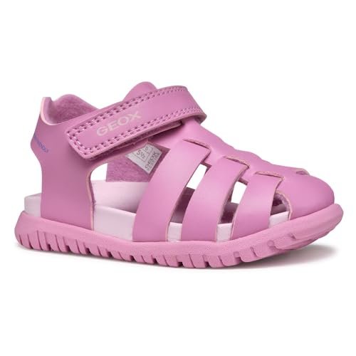 Geox B Sandały Fusbetto Gi, dziewczęta, Dk Pink, 21 EU