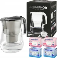 Dzbanki filtrujące - Dzbanek filtrujący Aquaphor Onyx 4,2 czarny z filtrami 2 zwykłe 2 magnezowe - miniaturka - grafika 1