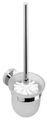 Akcesoria do wc - Sapho X-Round - Szczotka do WC ścienna z uchwytem, szkło mleczne/chrom XR303 - miniaturka - grafika 1