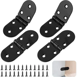 4 szt. zawiasów składanych 180° ze stali nierdzewnej do mebli drewnianych (czarne) - Zawiasy, okucia i inne akcesoria 4 szt. zawiasów składanych 180° ze stali nierdzewnej do mebli drewnianych (czarne) - Zawiasy, okucia i inne akcesoria - miniaturka - grafika 1