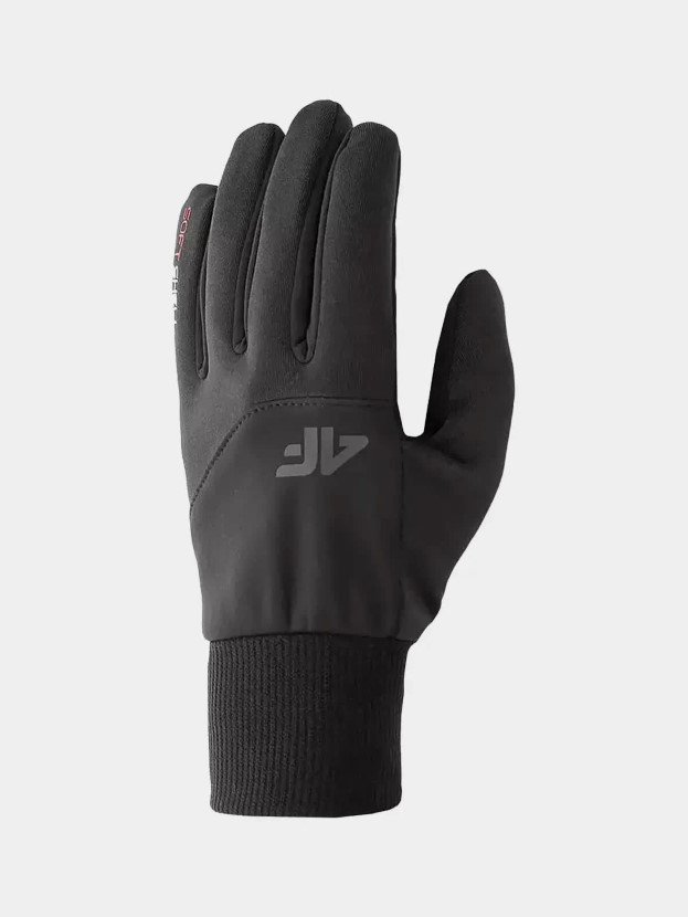 Rękawiczki softshellowe Touch Screen uniseks 4F 4F 4FWAW24AGLOU132-20S Czarny