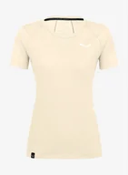 Koszulki i topy damskie - Koszulka termoaktywna damska Salewa Agner AM T-shirt - oatmeal - miniaturka - grafika 1