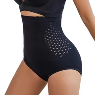 Majtki damskie - Oddychające majtki modelujące z wysokim stanem - Czarny XL - miniaturka - grafika 1