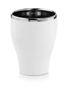 Osłonka doniczki doniczka wewnętrzna 18 cm biało-srebrna - Donice - miniaturka - grafika 1
