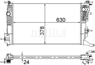 Chłodnica, układ chłodzenia silnika Mahle CR 840 001S - Układ chłodzenia - akcesoria - miniaturka - grafika 1