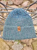 Czapki dla dzieci - Czapka dziecięca z kaszmirem farbowana roślinami Indygo - miniaturka - grafika 1