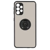Etui i futerały do telefonów - Etui Samsung Galaxy A52 Bi-material Metal Ring Function Stand czarne - miniaturka - grafika 1