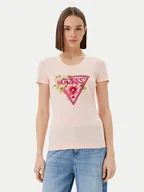 Koszulki i topy damskie - Guess T-Shirt W5GI10 J1314 Różowy Slim Fit - miniaturka - grafika 1