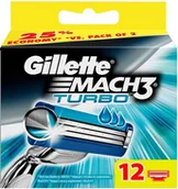 Maszynki do golenia i wkłady - Gillette Mach3 Turbo wkłady do maszynki do golenia 12szt. 3014260298111 - miniaturka - grafika 1