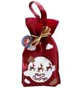 Opakowania i torebki na prezenty - Worek na prezenty czerwony świąteczna torebka 22×32 cm - miniaturka - grafika 1