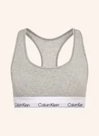 Biustonosze - Calvin Klein Biustonosz Bustier Icon Cotton Modal grau - miniaturka - grafika 1